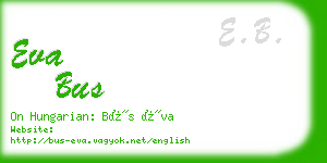 eva bus business card